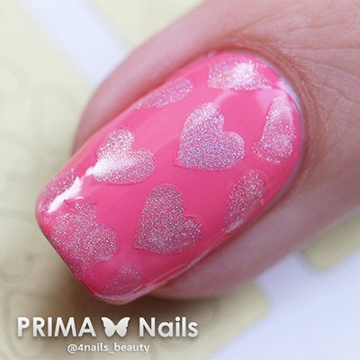 Трафарет для ногтей PRIMA Nails. Принт Сердца 2