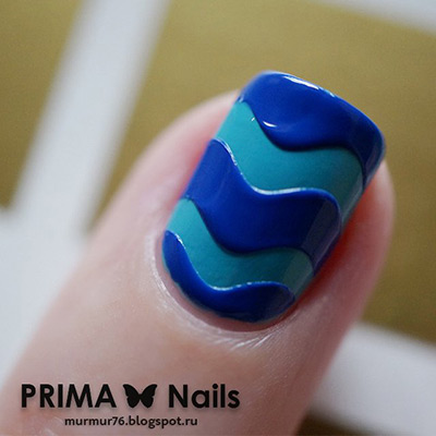 Трафарет для ногтей PRIMA Nails. Волны и молнии